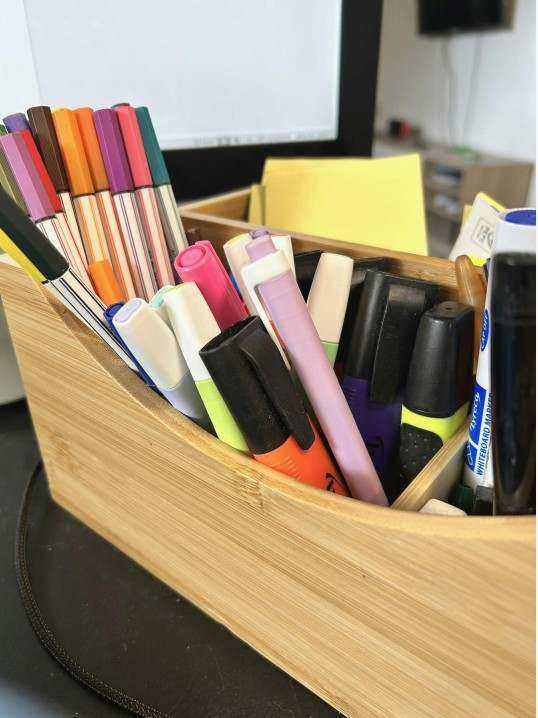 Markers close-up